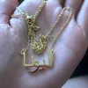 Arabische naam ketting voor vrouwen Aangepaste Iced Out namen kettingen gepersonaliseerde gouden roestvrijstalen hanger Arabische sieraden geschenken 240301