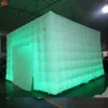 Outdoor -Aktivitäten tragbares große aufblasbare Luftwürfel Zelt Zelt LED aufblasbares Zelthaus mit Lichtern für Eventausstellungen Hochzeitsfeierngeschäft