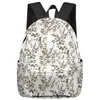 Рюкзак с цветочными листьями и бутонами, студенческие школьные сумки для ноутбука, на заказ для мужчин, женщин и женщин, путешествия Mochila