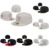 Unisex redo män unisex baseball monterade hattar klassiska hiphop boston sport full broderi bomull platt stängda mössor flex sol cap storlek 7-8 kvinnlig man dam