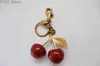 Keychains Lanyards cherry style red color Lipstick Cozybag parts mode fashion91267 240303