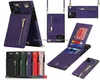 Étuis de téléphone portefeuille en cuir avec chaîne bandoulière porte-carte de crédit fente fermeture éclair poche sac à main dragonne housse pour iPhone 14 13349701