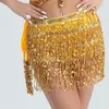 Stage Wear Women Dance Belt Skirt Sequin Tassel Belly Performance Hip Waist Scarf Clubwear Latin Hula Dress For