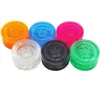 Smoking Accessories Plastic herb crusher grinders 3 parts 60mm tobacco acrylic grinder