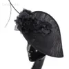 Модная женская формальная кепка Fedora с цветочным узором, свадебный головной убор, женская шляпа ручной работы, Дерби, большая шляпа-волшебник, заколка для волос, шляпа, шляпа 240229