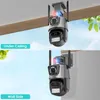 WiFi Camera Dual Lens AI Auto Tracking Waterproof Security CCTV Video Surveillance Police Light Alarm ip