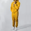 MEN MENTURITS Autumn Spring Tracksuit Set 2PCS Hoodie Men Jacket with Discal Disual Polyester Cotton Boy Juging Suit