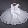 born Baby Girl Dress Party Dresses for Girls 1 Year Birthday Princess Lace Christening Gown Clothing White Baptism 240220