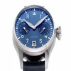 46mm men watch wristwatch BOUTIQUE LONDON ZF top quality Blue ceramic Dial genuine Leather Strap A51111 automatic Pilot 501008 sap2423