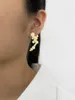 Boucles d'oreilles Peri'sbox Unique en or massif plaqué argent Multi pièce grande pour les femmes asymétrique élégant déclaration bijoux en
