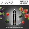 AIVONO 15000 Mesh coil 0,6ohm E-liquid 24ml Nicotina 0%/2%/3%/5% Batteria 18250 Ricaricabile Type-C Capacità della batteria 600mAh AIVONO FATMAN BANG BOX BANG crazvapes