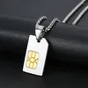 Pendant Necklaces 1PC Creative Stainless Steel Phone SIM Card Necklace For Men Women Punk Hip Hop Cool Dog Tag Chain Jewelry WN6