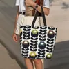 Torby na zakupy śmieszne drukowane Orla Kiely Floral Fabric TOTE Washable Canvas Shopper Scandinavian torebka