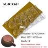 3D Chocolate Molds Professional for Chocolates Polycarbonate Coffee Cup for Cake Chocolate Moulds Bakery Baking Pastry Tools 240220