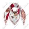 Top Designer Imprimer Foulard En Soie Femmes Hommes Mode Longues Foulards Paris Épaule Ruban Head Wraps Foulard Turban Motif Monogramme Motifs De Tronc Montgolfières Foulard Rouge