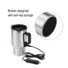 Tools 60W 12V 450ml Electric Water Kettle Stainless Steel Car Heating Cup Coffee Tea Car Cup Mug Travel Water Coffee Milk Thermal Mug