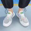 Version Coréen Mens Chaussures Running Mesh Single Breathable Reflective Movement Men Chores Chaussures Men Lightweight Men Sneakersf6 Blanc noir