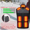 Män kvinnor USB Electric Thermal Warm Hunting Coat 2023 2915 Platser Uppvärmd jacka Vinter utomhus camping Vandring Vest 240301