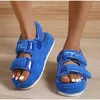 Summer Design Hook Women Sandals Loop Platform Fur Lady Students Fashion Comfortable Outside Flats Beach Shoes