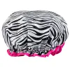 Bonnet de douche de mode chapeau de bain imperméable Double couche femmes fournitures impression couverture de cheveux accessoires de salle de bain shampooing bouchons anti-fumée ZZ