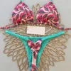 QINJOYER Swimwear Women Cute Heart Print Brazilian Bikini Set Sexy Thong Swimsuit Two Pieces Bathing Suit Women Beach Wear 240220