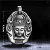 Pendentifs Patronus bouddha pendentif hommes femmes bijoux haut Grade 925 argent chaîne de cou mâle rétro Bodhisattva amulette collier pour dame cadeau