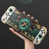 Nouveau étui de protection rigide pour Nintendo Switch OLED jeu coque de protection pour Nintendo Switch avec poignées de pouce gratuites