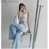 Jeans Jeans Autumn Straight Color Gradient Ripped Long Trousers Loose Retro Baggy 240304