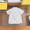 Camicia da bambino di lusso Stampa completa del logo lettera Baby Short Maniche taglia 110-160 cm Designer Designer vestiti per ragazzi BUSCHE SUGGERIMENTI 24FEB20