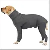 Vêtements de chien coupe-vent pour animaux de compagnie une pièce vêtements de couchage vêtements de récupération à manches longues après anti-décapage et respirant