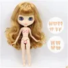 Dolls Icy Dbs Blyth Doll Joint Body 30Cm Bjd Toy White Shiny Face And Frosted With Extra Hands Ab Panel 16 Diy Fashion 230608 Drop De Dhncd