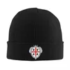 Berets płaszcz ramion sardinia flag flag czapki czapki unisex streetwear zimowy ciepły dzianinowy kapelusz dorosły Włochy Sardegna Hats