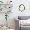 Couronne de fleurs décoratives de pâques avec œufs éclairés au printemps, joli décor Floral artificiel d'intérieur, esthétique