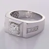 10k 14k 18k Moissanite Massief Gouden Ring Iced Out Zilveren Bruiloft Heren Klassieke Moissanite Ring Mode-sieraden Ringen voor Mannen