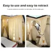 Upgrade Car Privacy Partition Sunscreen Sun Shading Front And Rear Seat Divider Anti-Peep Curtain Window Covers