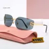 óculos de sol miumius Novos óculos sem moldura Y2k com o mesmo design dos óculos não padronizados, armação grande feminina, elegante e personalizada