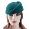 Lawliet Winte Bere Şapkaları Kadınlar Moda Fransız Yün Bere Hava Hostesler Pillbox Şapkalar Fascinators Ladies Hats A137 201019284b