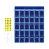 Borse portaoggetti Tabella tascabile per aula numerata 30 tasche multiuso con numero organizer da appendere per armadio di casa, armadio, camera da letto, dormitorio