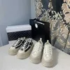 38% rabatt Sport 2024 Liten doftande Biscuit Womens Spring och sommar Ny gräs vävd tjockt Solade Small White Fishermans High Canvas Shoes