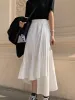 skirt Irregular Pleated Skirt High Waist Ashaped Cake Skirt Big Swing White Skirts for Women Evening Dresses Korean Fashion Clothing