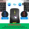 Möss trådlös mus laddningsbar 2.4G+Bluetooth5.1 Dual Band Computer Gaming Mouse Silent Optical Backlight Möss för PC -bärbar dator 2400DP