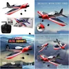 Fx9706 Remote Control Aircraft Five Channel Red Bl Fighter Fixed Wing Model Foam Toy 240115 Drop Delivery Dhrg5