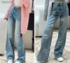 Women's Jeans Designer Jeans CC luxury denim pants waist fashion Blue slacks trousers sweatpants 240304