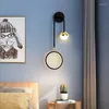 Duvar lambası modern led nordic sconce yuvarlak aydınlatma lüks döndürülebilir koridor yatak başı koridor oturma odası yemek kapalı dekor ışığı