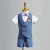 Anzüge Baby Boys Sommer Hochzeitskleid Kinder Birhtday Fotografie Anzug Kinder Fromal Blazer Set School Child Performance Party Kostüm