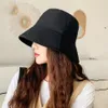 Cokk Bucket Hat Women Summer Korean Fisherman Hat Black Sun Protection Casual Ladies Hats Japan Style Panama Cap Gorros Flat Top 2337t