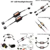 Novo farol de carro led canbus decodificador faróis livre de erros resistor h1h3 h4 h7 h9 h11 eliminador de falhas acessório automotivo novo