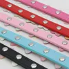 Dog Collars Flower Collar PU Leather Dogs Necklaces Pet Chain Neck Strap Puppy Cat Adjustable Colorful Cute Accessories