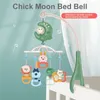 La cloche de lit télécommandée pour bébé peut être fixe, hochet rotatif à 360 degrés, projection de pendentif de dessin animé avec boîte à musique, divertissement 240226