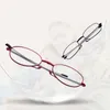 Sunglasses Red 1.0- 4.0 Anti Blue Light Resin Anti-Radiation Women's Reading Glasses Folding Key Chain With Storage Bag